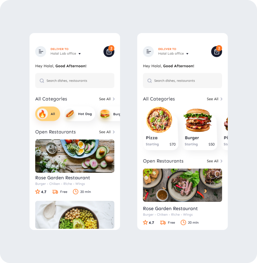DeliSwift Home Screen